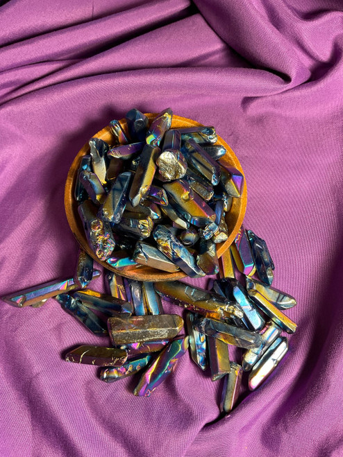 Quartz Rainbow Aura Large Point