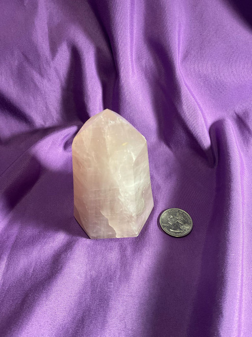 Quartz Rose Point Polished ~2"