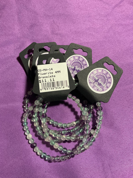 Fluorite 4mm Bracelet