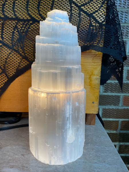 Selenite Skyscraper Lamp