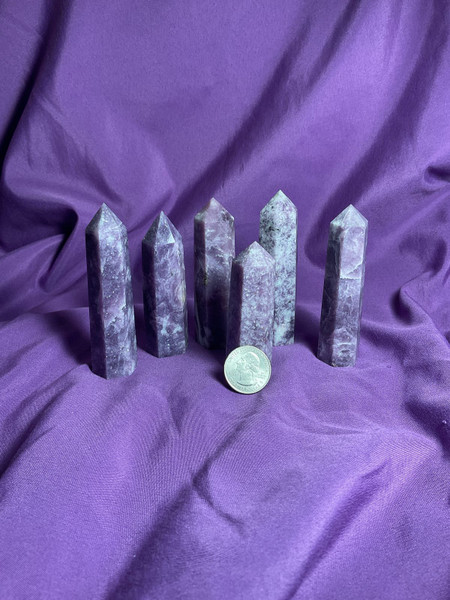 Lepidolite Point ~ 3 in