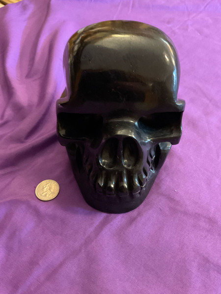 Skull: XL Black Tourmaline
