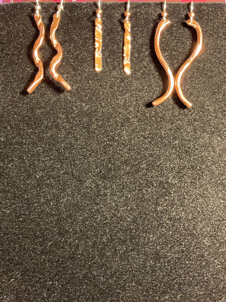 Earrings-Copper Swirl
