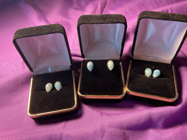 Larimar Stud Earrings