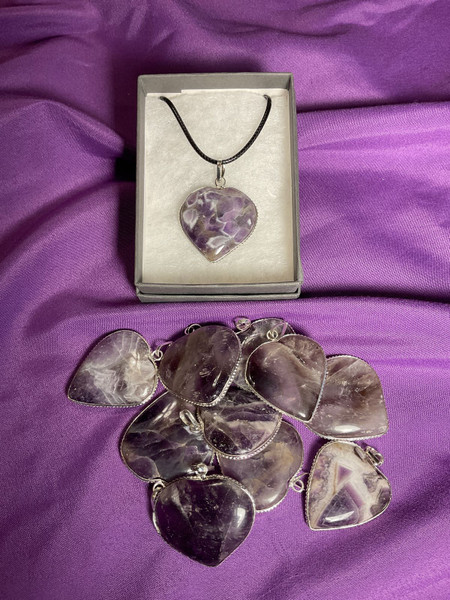 Amethyst Heart Pendant