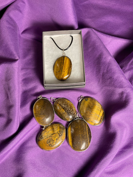 Tiger Eye Oval Pendant