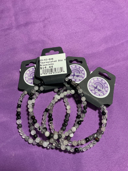 Quartz Tourminalated 4mm Bracelet