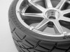 HPI Racing  PHALTLINE Tire W/ BLAST Wheels Chrome Pre-Mounted  For SAVAGE140x70mm #4729