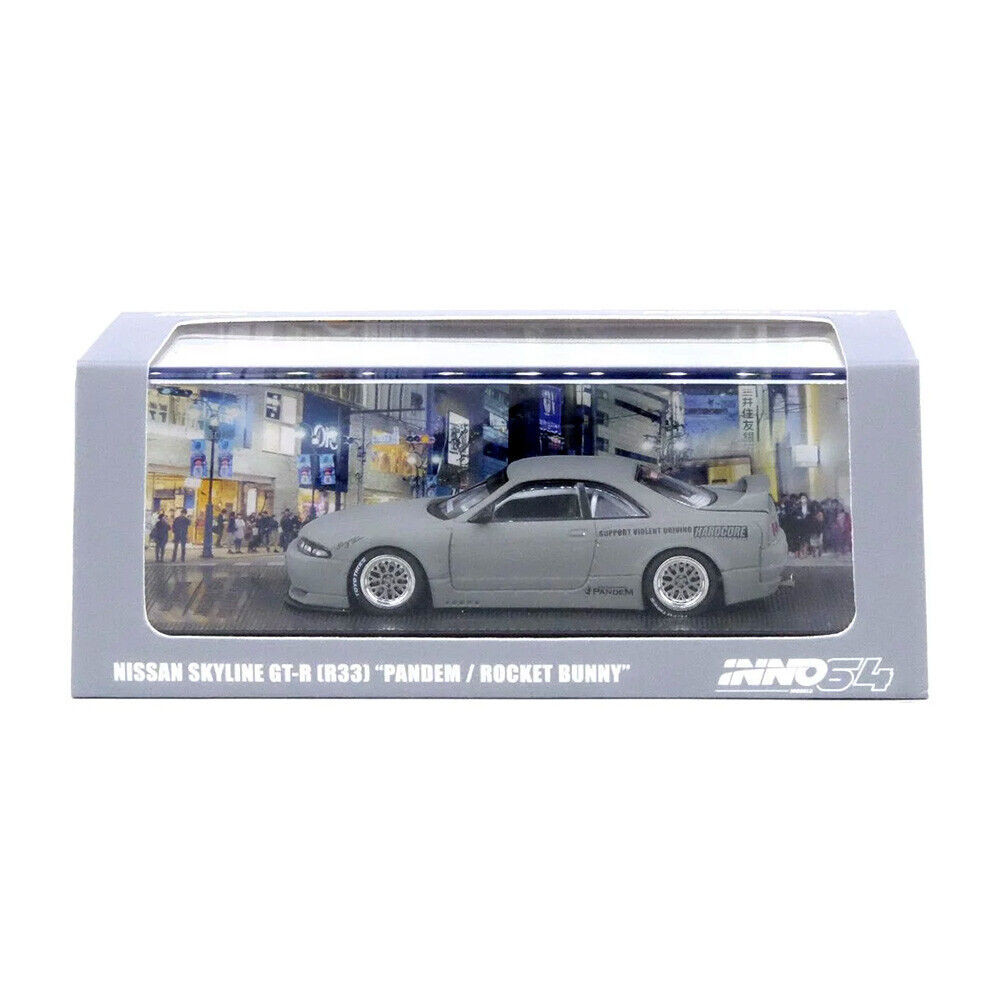 1/64 Die Cast NISSAN SKYLINE GT-R R33 Pandem Rocket Bunny -GRAY-