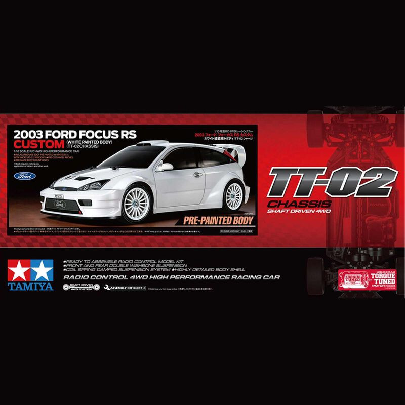 Tamiya 1/10 RC Car FORD FOCUS RS W/ Pre-Painted Body -KIT- w/ ESC