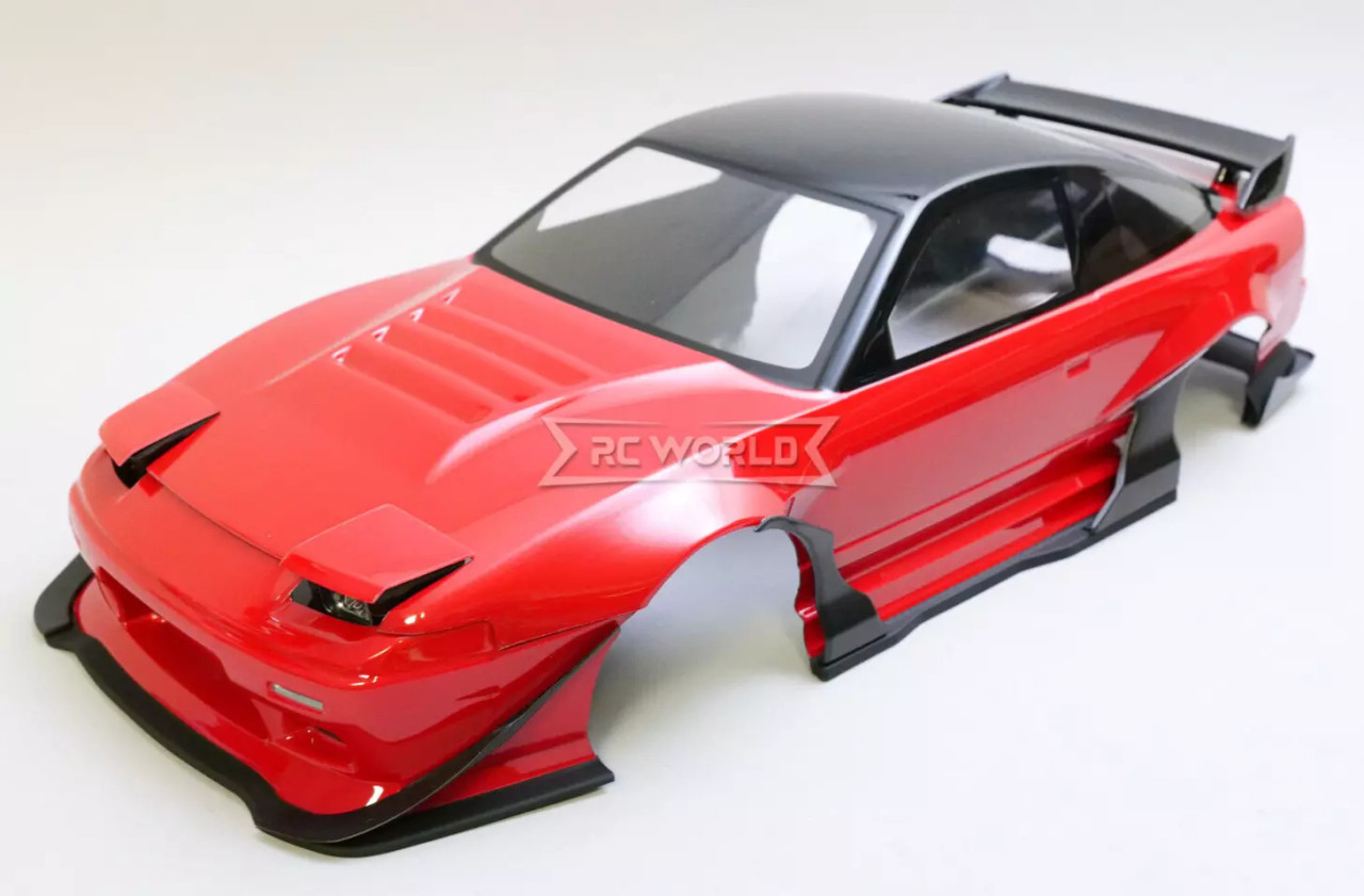 RC 1/10 BODY Shell NISSAN 180SX Wisteria w/ Pop Up Lights 