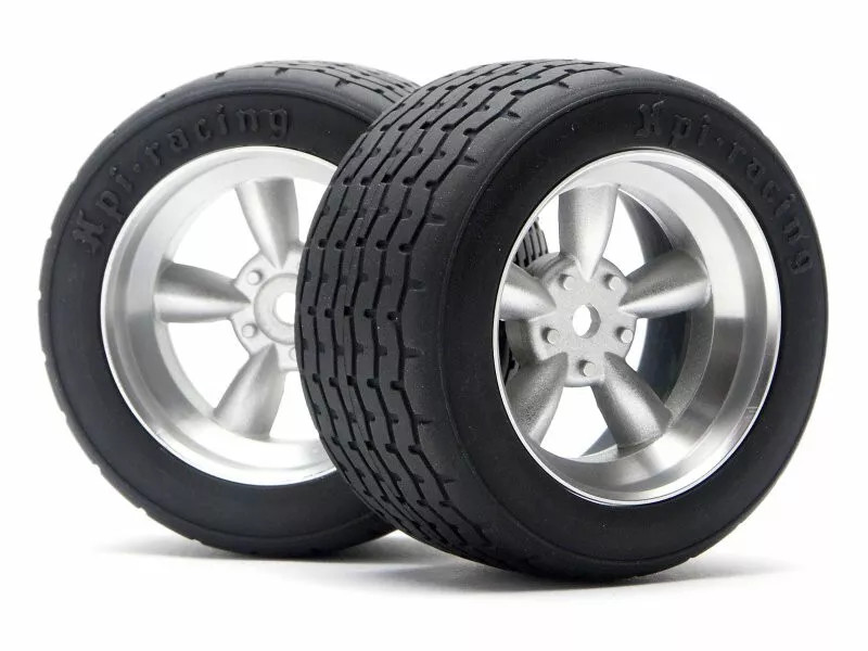 HPI 1/10 Vintage 5 Spoke 31mm WHEEL 6mm OFFSET (2pcs) -SILVER- #3820