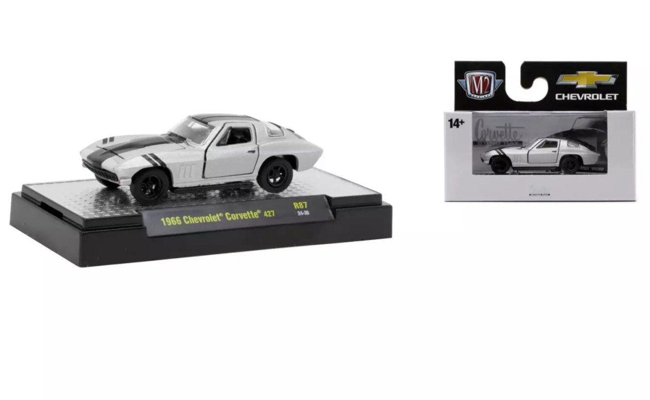 1/64 M2 Machines 1966 CHEVROLET CORVETTE 427 -SILVER-