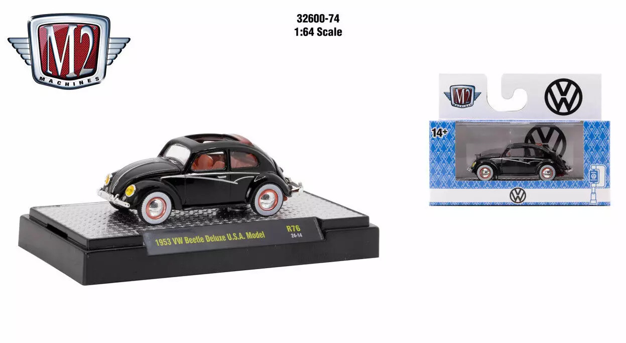 M2 Machines 1/64 1953 VOLKSWAGEN BEETLE USA -BLACK-