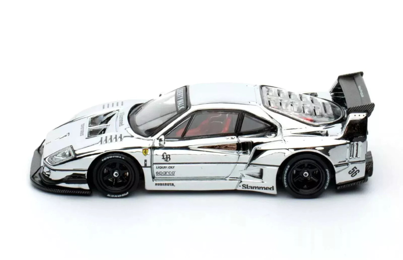 1/64 FERRARI F40 LBWK Liberty Walk Model *HK 2024*-CHROME-