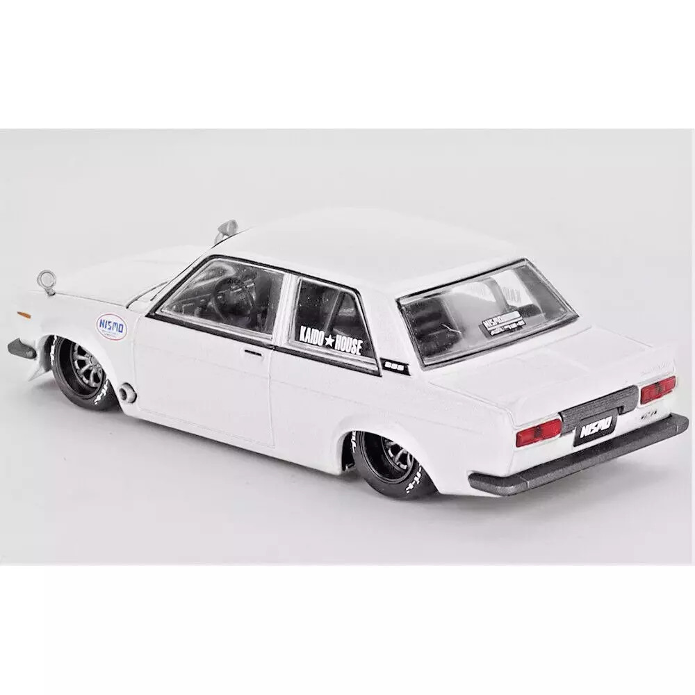 Mini GT KAIDO 1/64 DATSUN 510 Nismo Street Die Cast Model - WHITE-