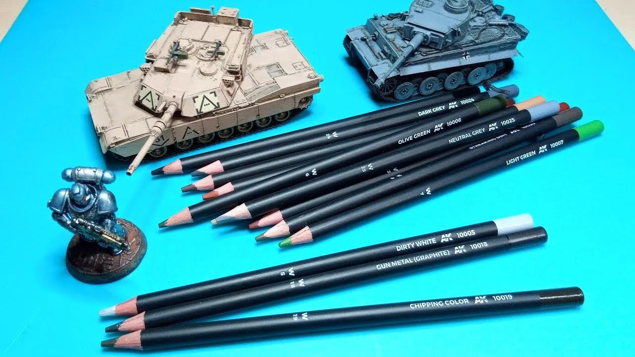 AK Interactive Weathering Pencil CHIPPING & AGING (5 Pencils) AK-10042