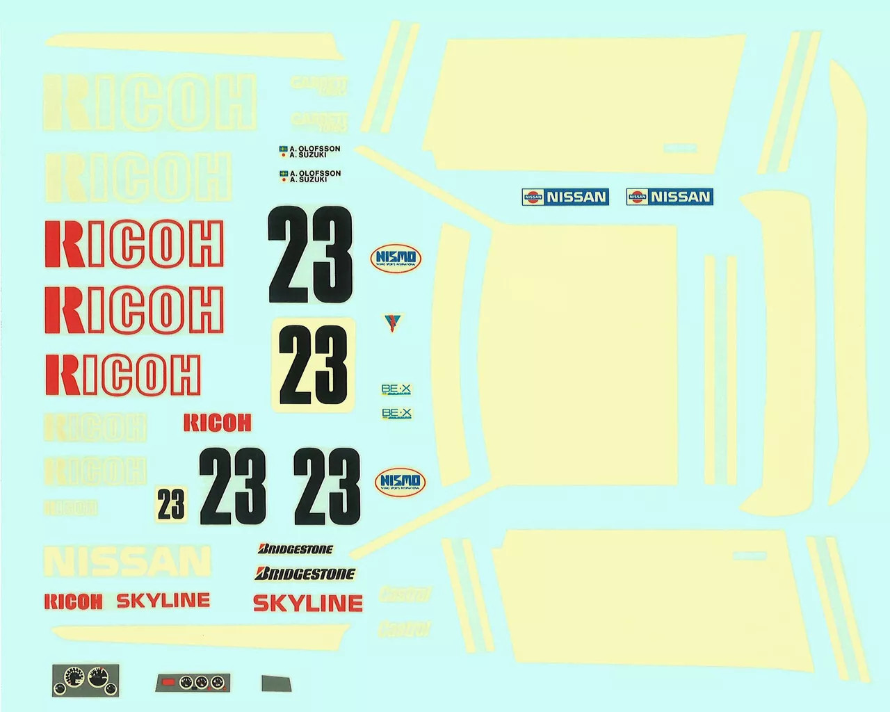 Fujimi 1/24 RICOH NISSAN SKYLINE GTS-R (R31 Gr.A 1988) Plastic