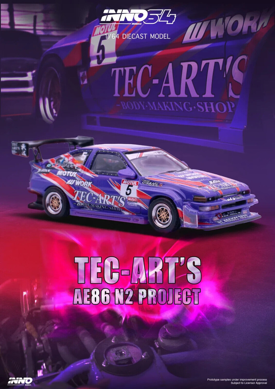 1/64 TOYOTA AE86 N2 Tec-Art's Yoshinori Kamata Model Car