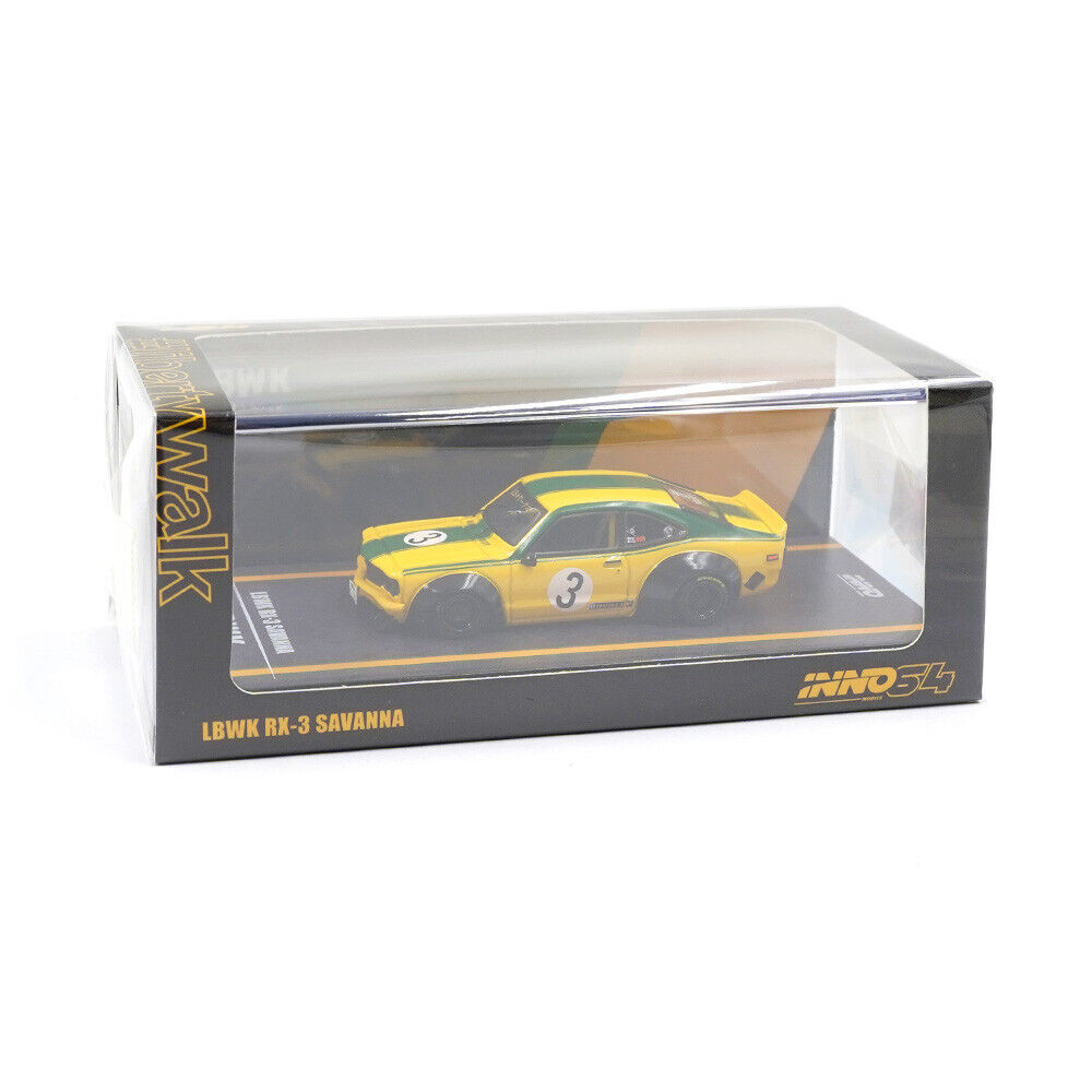 1/64 MAZDA RX3 Savannah Liberty Walk Model Car -YELLOW-