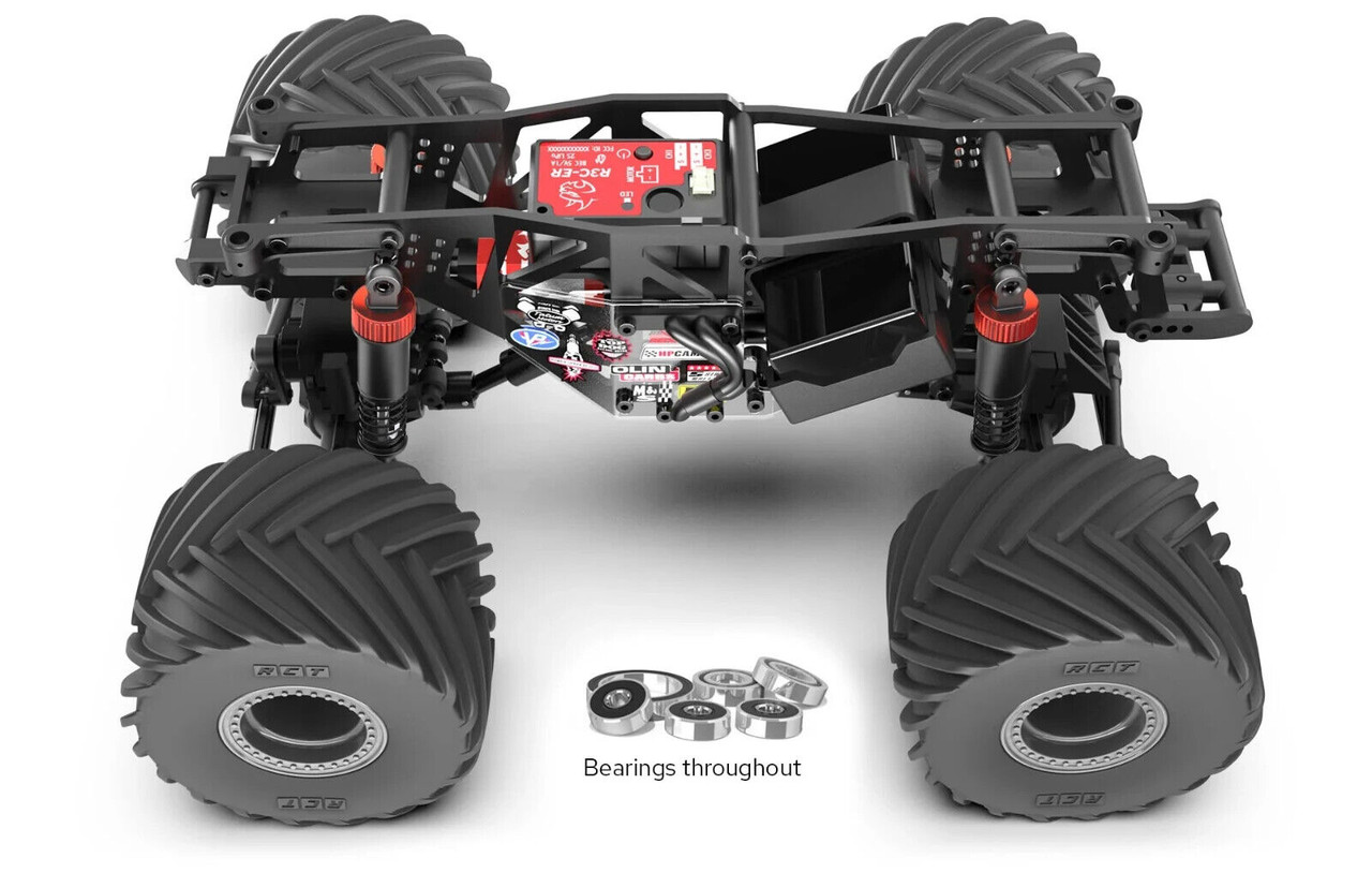 週刊MONSTER TRUCK 4WD RC 1/18 MONSTER TRUCK 4WD MT-18 -RTR- RED-