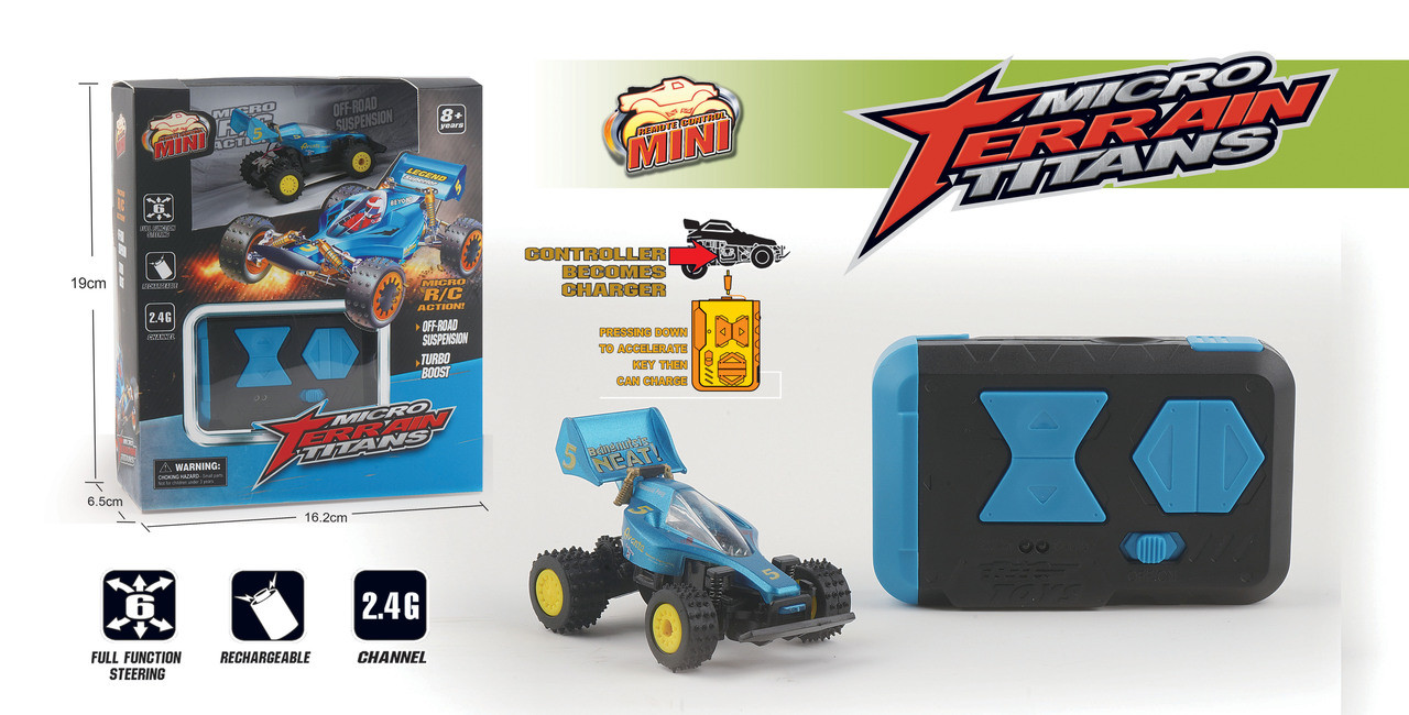 RC Micro 1/64 BUGGY W/ Turbo 2.4ghz *BLUE BUGGY*