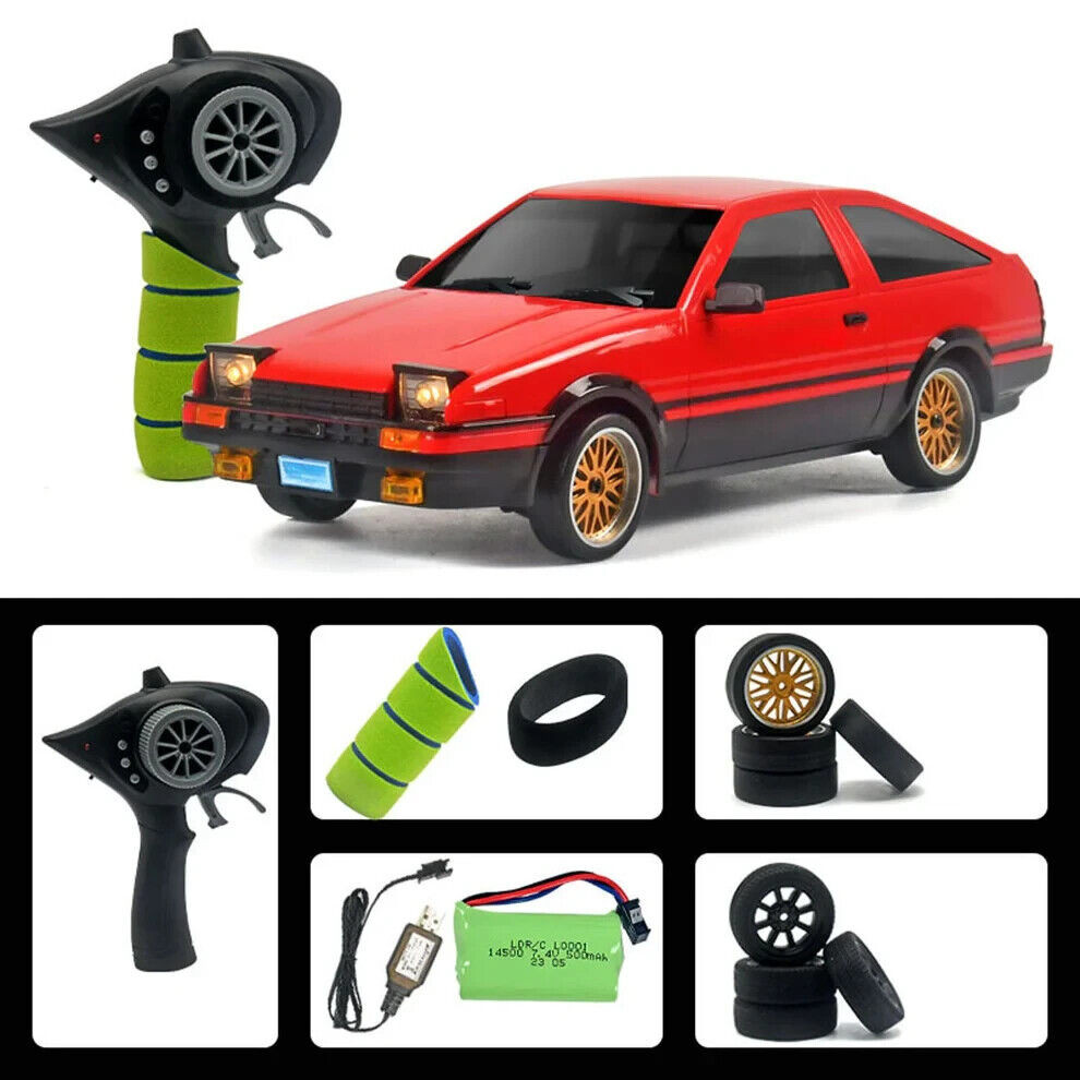 RC 1/18 DRIFT Car TOYOTA COROLLA AE86 W/ Pop Up Lights/ LED/Gyro