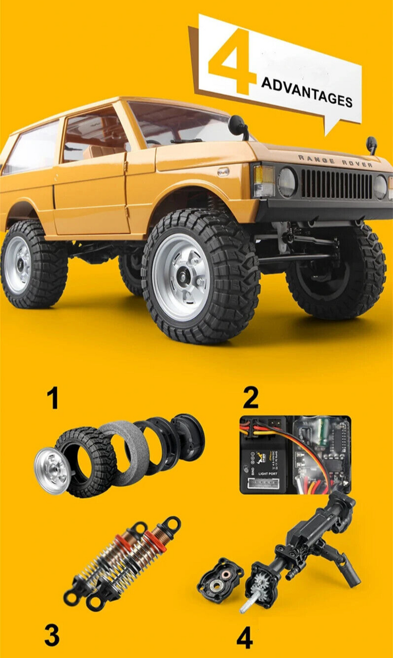 RC 1/12 Truck Land Rover RANGE ROVER 4X4 SUV *RTR* -YELLOW-