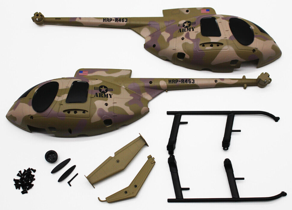Hero Copter RC Helicopter HUGHES 500 CANOPY BODY SHELL -MARINES