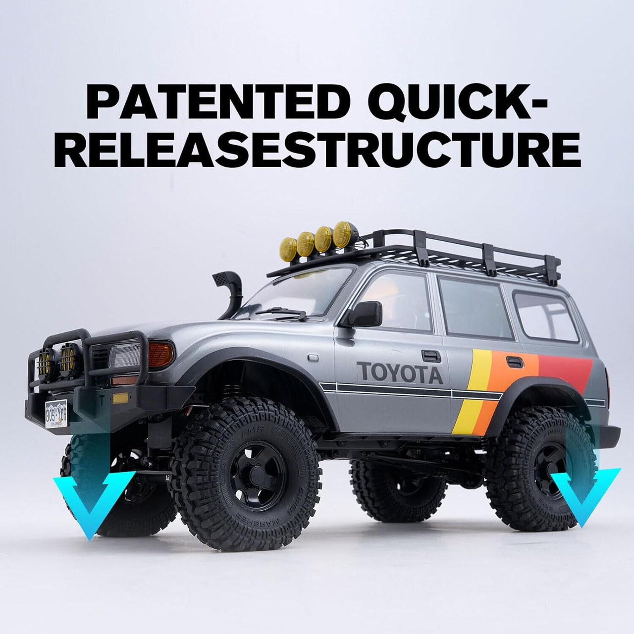 RC 1/10 TOYOTA LAND CRUISER LC80 4X4 W/ LED *RTR* -TRD-