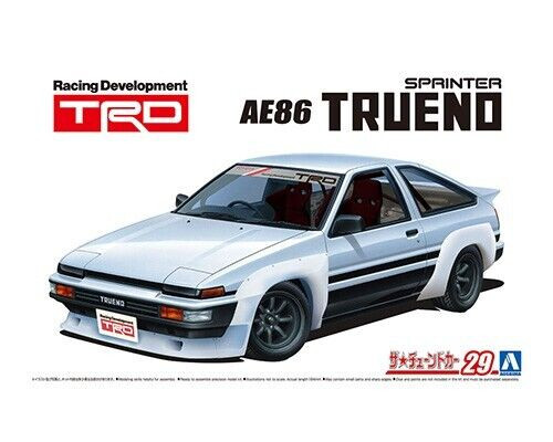 Aoshima 1/24 TRD AE86 TRUENO N2 1985 Toyota Plastic Model Kit
