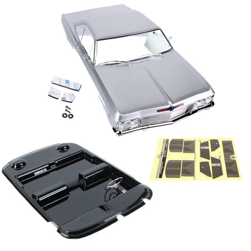 RC 1/10 Car BODY Shell 1965 Chevy IMPALA Low Rider *FINISHED* -SILVER-
