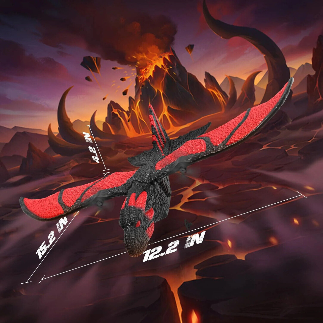 RC FLYING DRAGON W/ Gyro 2 Channel 2.4GHZ -RTF-