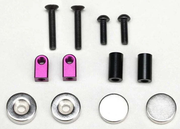 サムシング Yokomo MAGNET BODY MOUNT Front (2PCS) *RED* #ZS-016MGFR