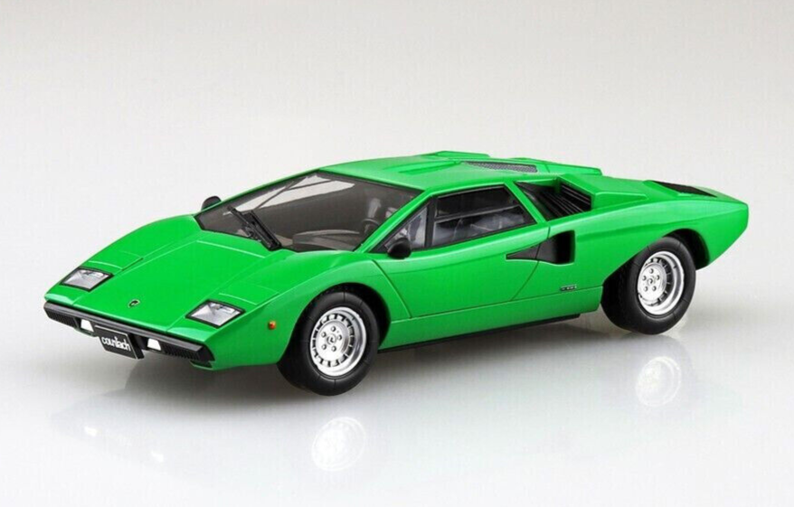 Aoshima 1/32 LAMBORGHINI COUNTACH LP400 Plastic Model Kit *BLUE*