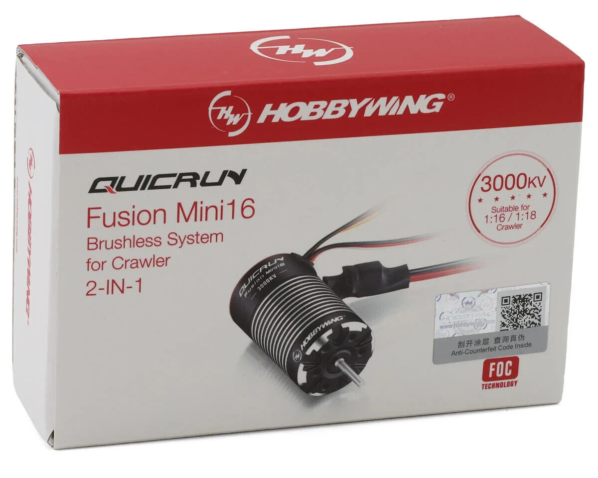 HOBBYWING 1/16 QUICRUN MINI16 FUSION FOC 2-IN-1 ESC & MOTOR SYSTEM