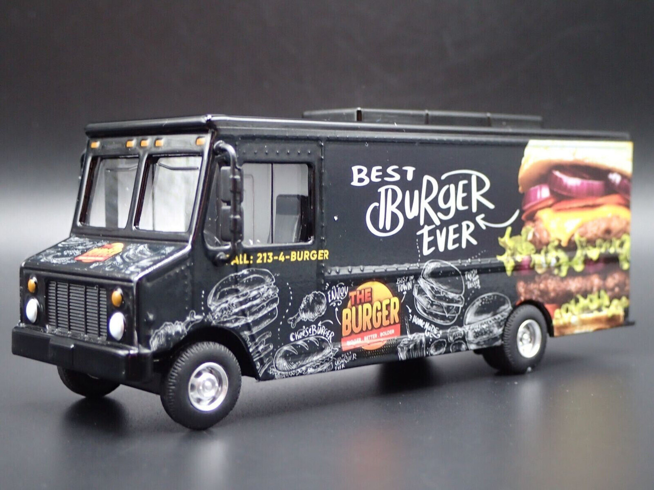 American Diorama 1/64 THE BURGER FOOD TRUCK Die Cast Vehicle