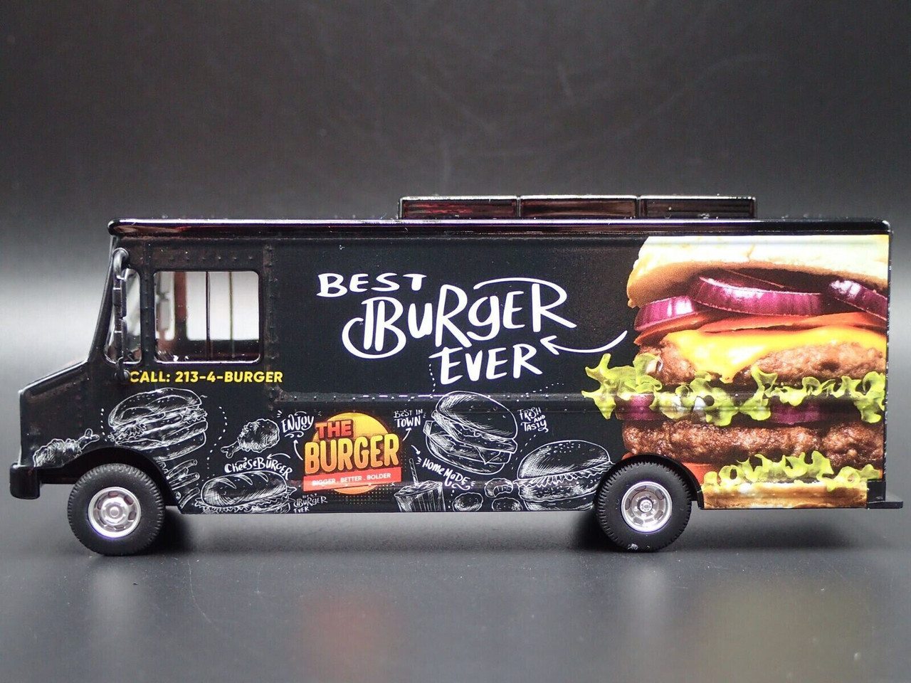 American Diorama 1/64 THE BURGER FOOD TRUCK Die Cast Vehicle