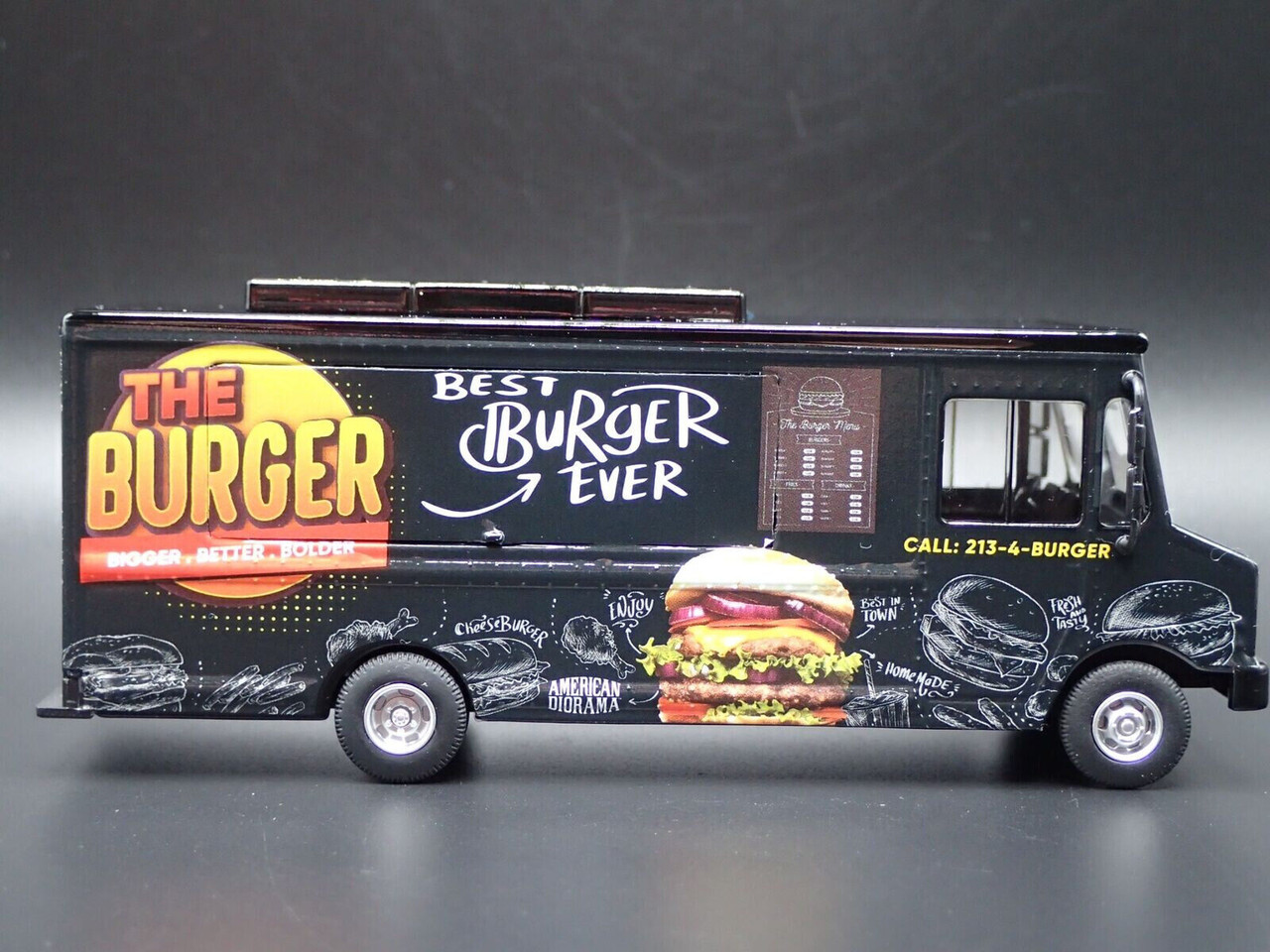 American Diorama 1/64 THE BURGER FOOD TRUCK Die Cast Vehicle