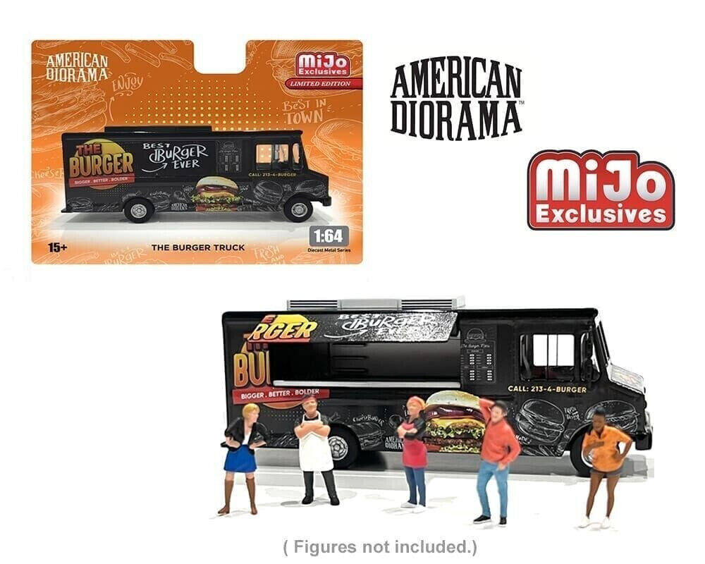 American Diorama 1/64 THE BURGER FOOD TRUCK Die Cast Vehicle