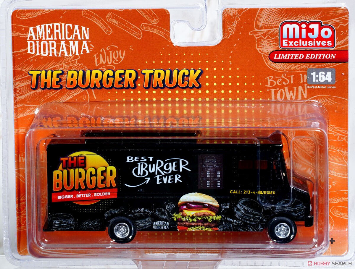 American Diorama 1/64 THE BURGER FOOD TRUCK Die Cast Vehicle