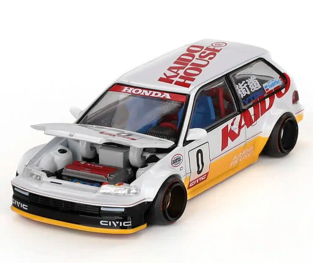 ヨシヒコ Mini GT KAIDO 1/64 HONDA CIVIC Kanjo V1 Model - WHITE-