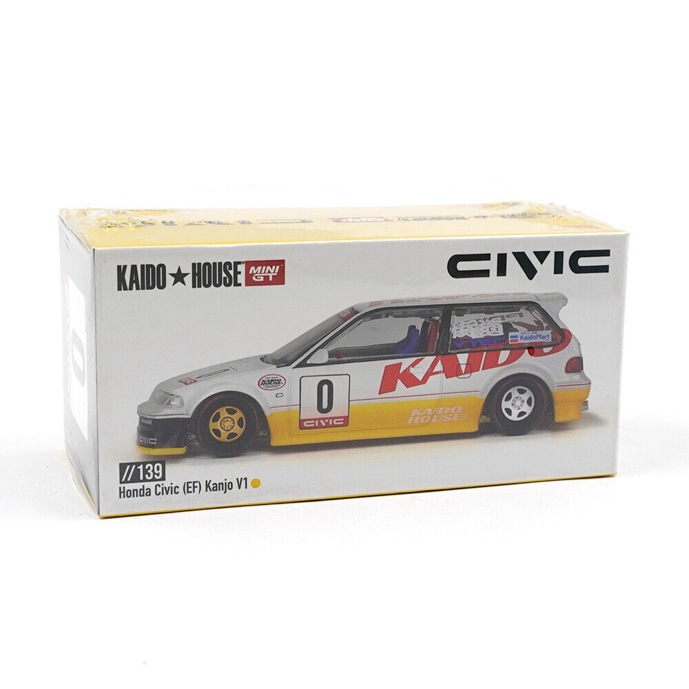 Mini GT KAIDO 1/64 HONDA CIVIC Kanjo V1 Model - WHITE-