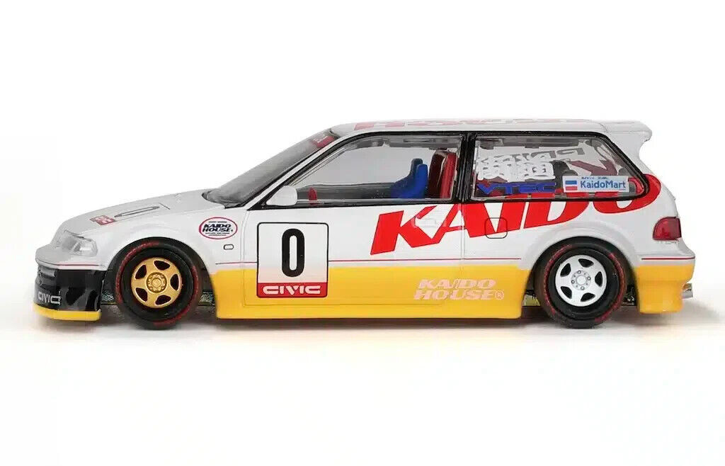Mini GT KAIDO 1/64 HONDA CIVIC Kanjo V1 Model - WHITE-