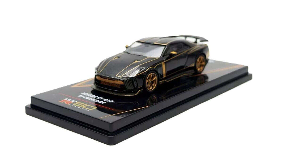1/64 NISSAN GTR GT-R50 Italdesign Model Car -BLACK/GOLD-