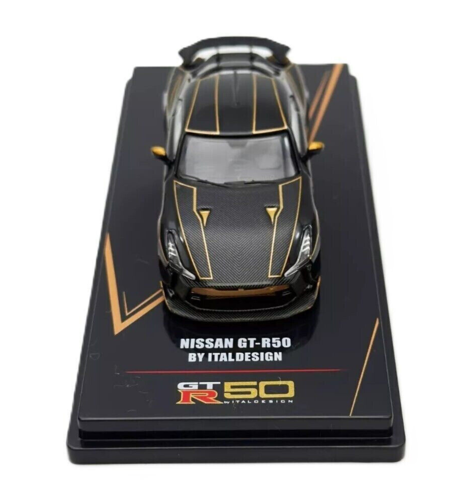 1/64 NISSAN GTR GT-R50 Italdesign Model Car -BLACK/GOLD-