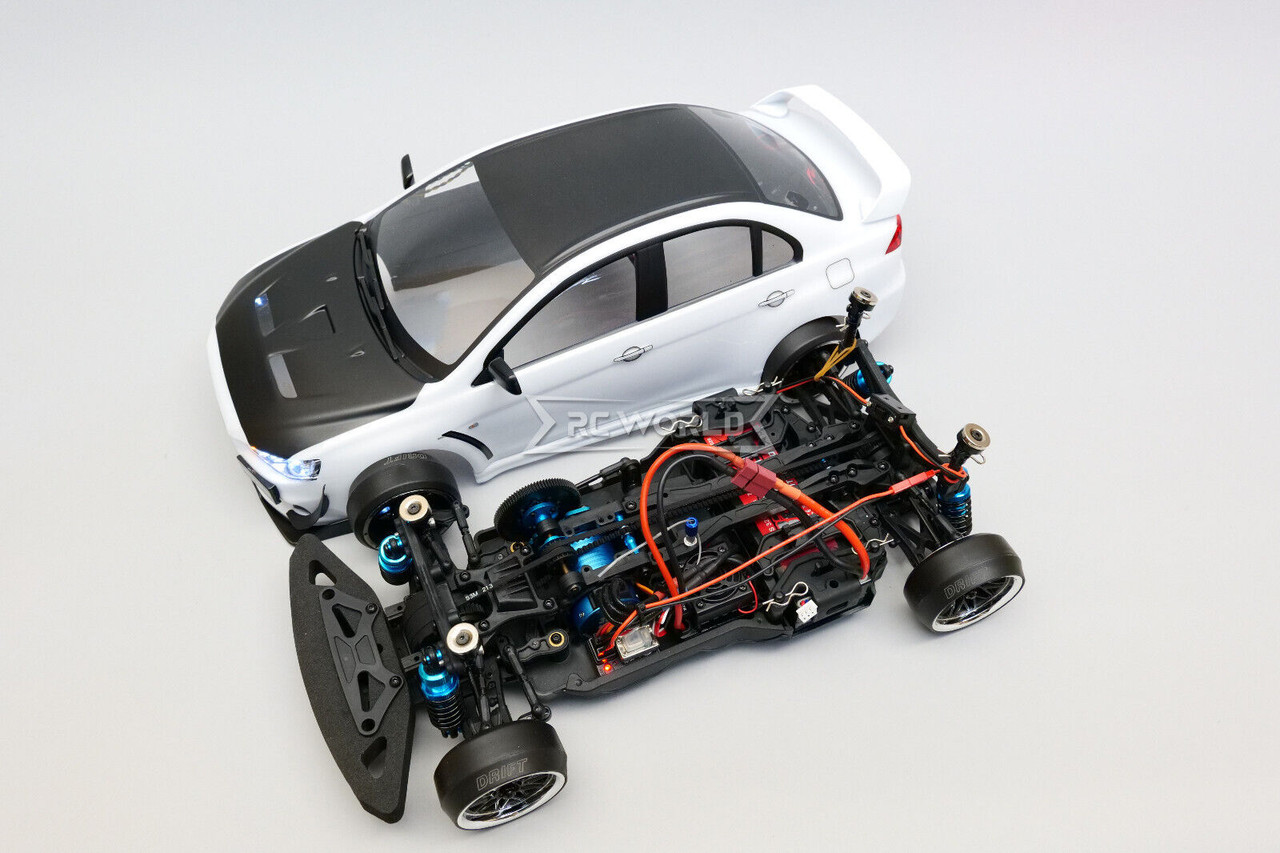 RC 1/10 MITSUBISHI EVO X Voltex Brushless AWD Drift Car w/ LED