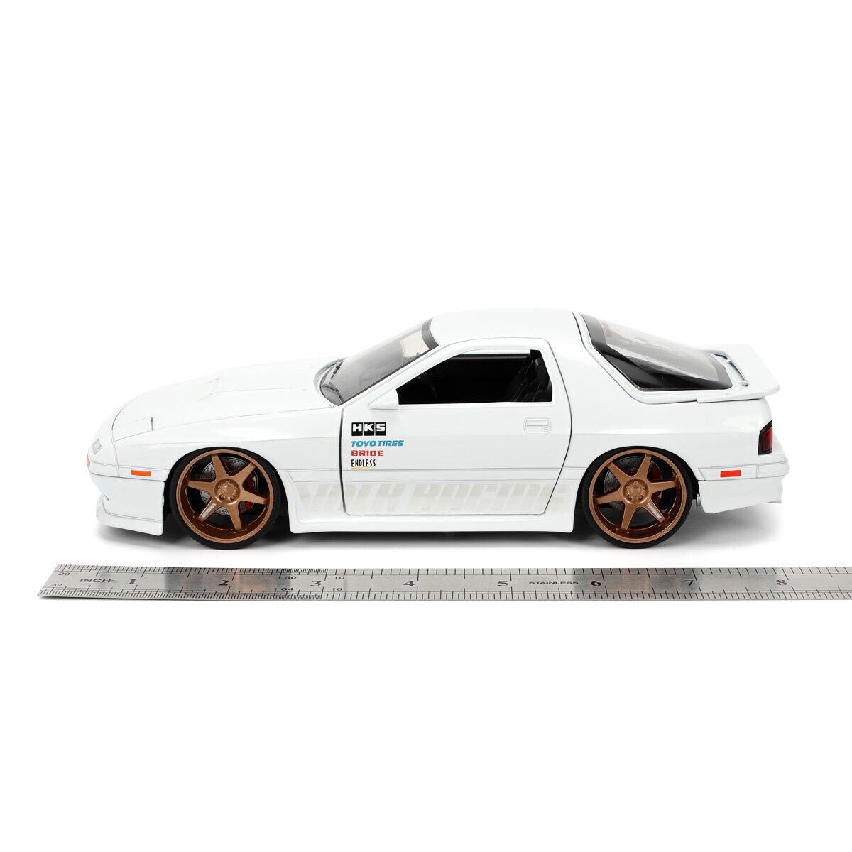 JDM Tuners 1/24 MAZDA RX7 FC Volk Racing Diecast Model -WHITE-