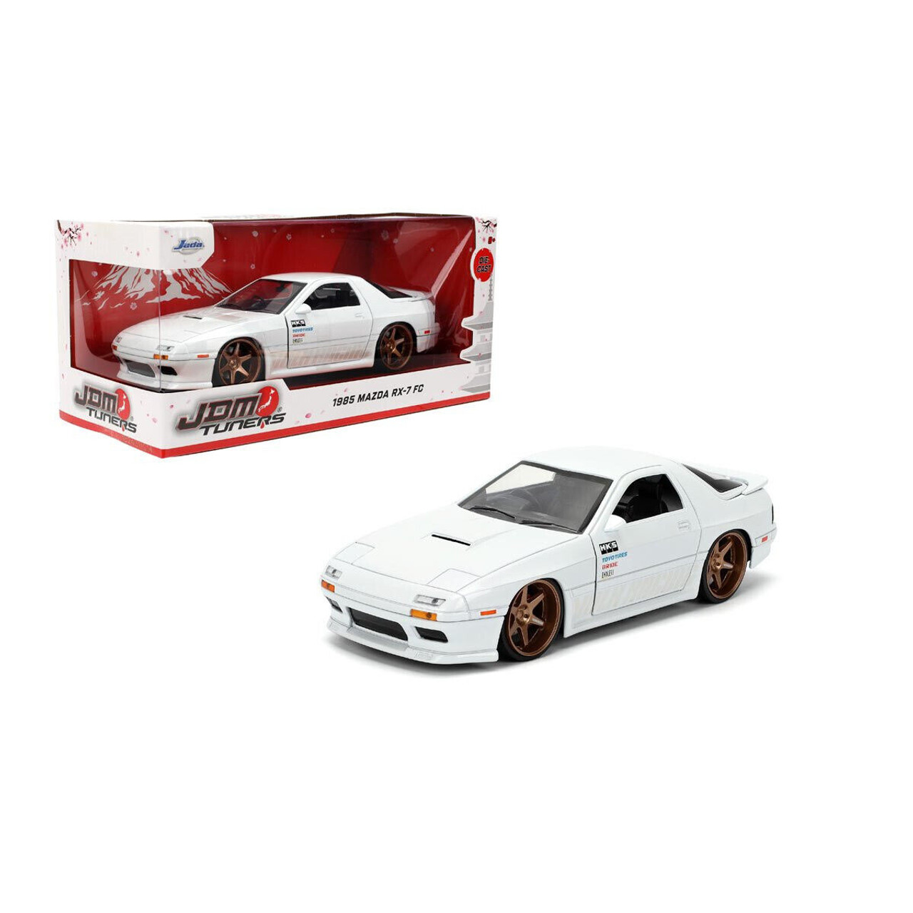 JDM Tuners 1/24 MAZDA RX7 FC Volk Racing Diecast Model -WHITE-
