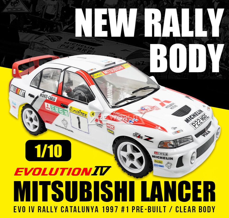 1/10 BODY Shell MITSUBISHI LANCER EVO VI Rally 1997 Body -FULL